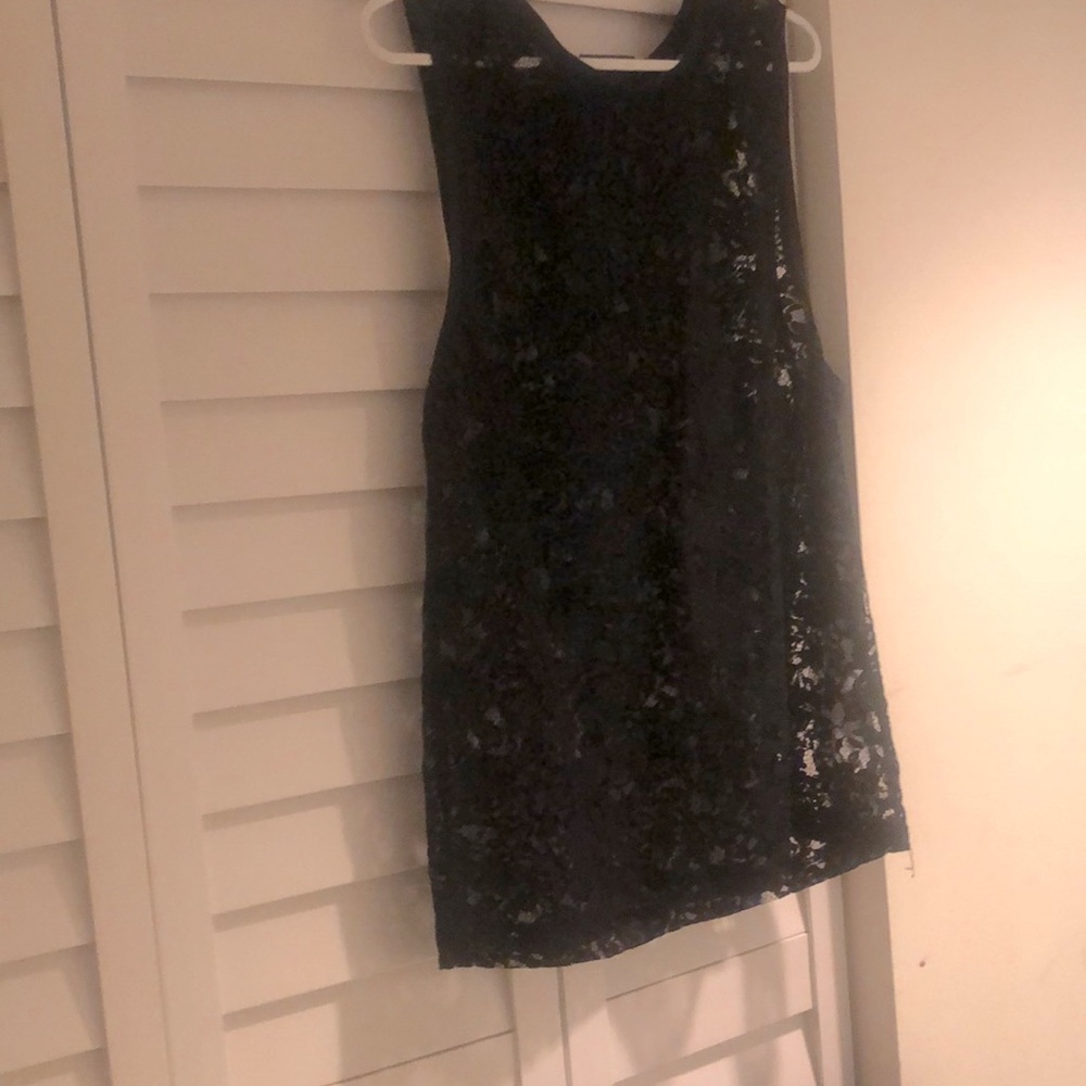 Sleeveless Black Lace Mini Dress/Tunic NWT